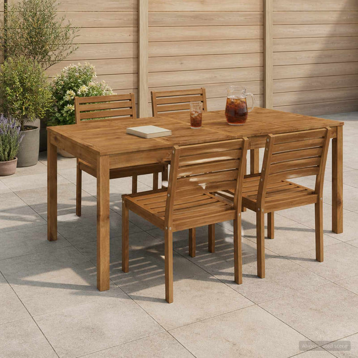 Masă de cină pentru grădină natural 180 x 88,5 x 75 cm WALTI