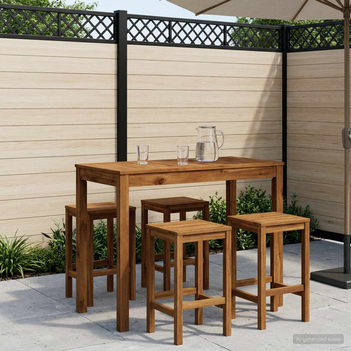 Masă de Bar în Grădină natural 108,5 x 55 x 105 cm WALTI