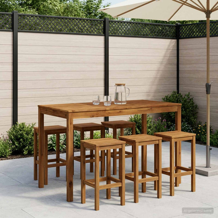 Masă de Bar în Grădină natural 141 x 80,5 x 105 cm WALTI