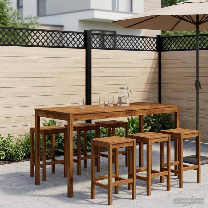 Masă de Bar în Grădină natural 196 x 80,5 x 105 cm WALTI