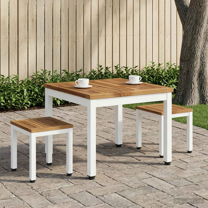 Masă de cafea Natural și Alb 50 x 48,5 x 36 cm WALTI