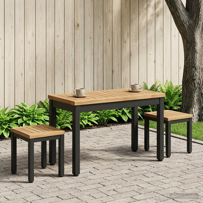 Masă de cafea Natural și Negru 60,5 x 30 x 36 cm WALTI