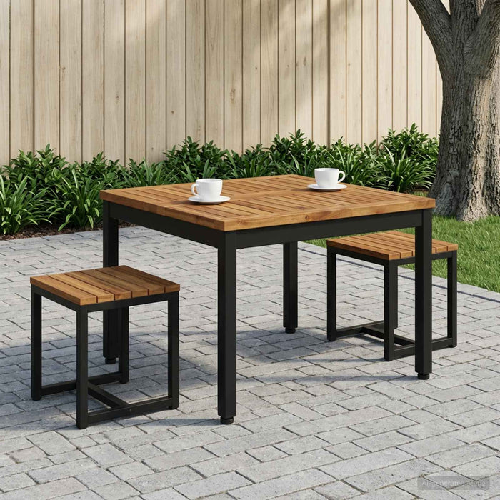 Masă de cafea Natural și Negru 60 x 60,5 x 36 cm - WALTI WALTI