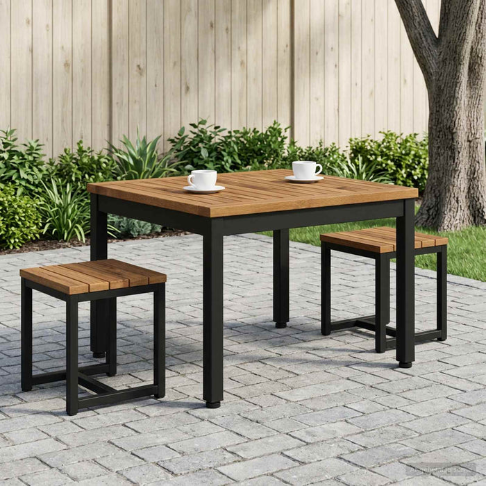 Masă de cafea Natural și Negru 50 x 60,5 x 36 cm WALTI