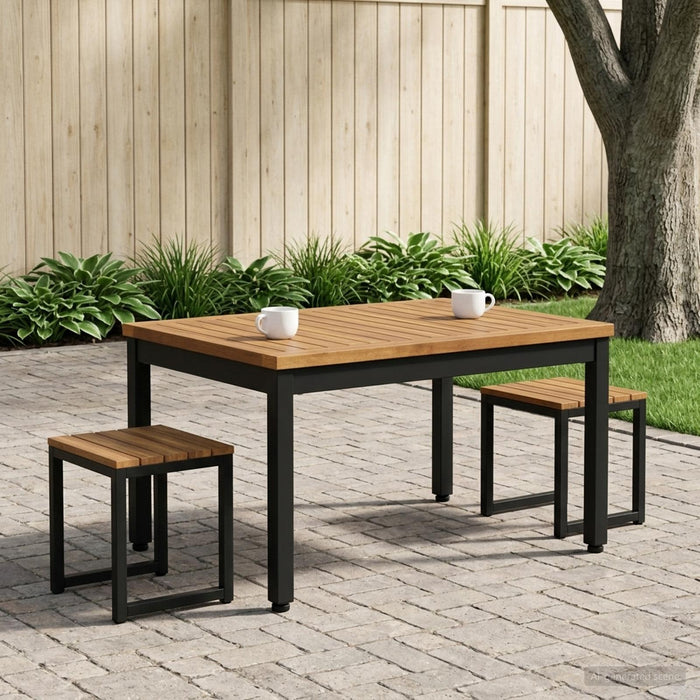Masă de cafea Natural și Negru 49 x 68,5 x 36 cm WALTI