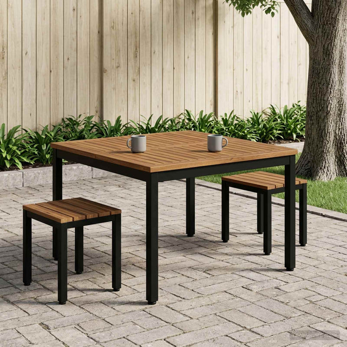 Masă de cafea Natural și Negru 100 x 100,5 x 45 cm - WALTI WALTI