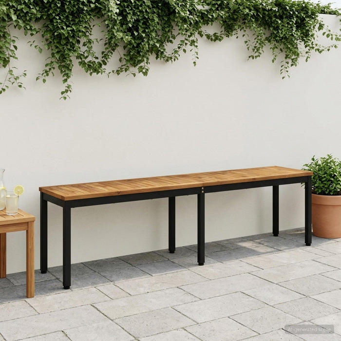 Bancă de grădină 161 x 35 x 45 cm Lemn Solid de Acacia - WALTI WALTI