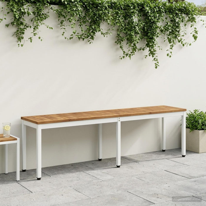 Bancă de grădină 161 x 35 x 45 cm Lemn Solid de Acacia - WALTI WALTI