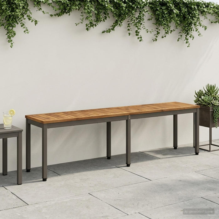 Bancă de grădină 161 x 35 x 45 cm Lemn Solid de Acacia - WALTI WALTI