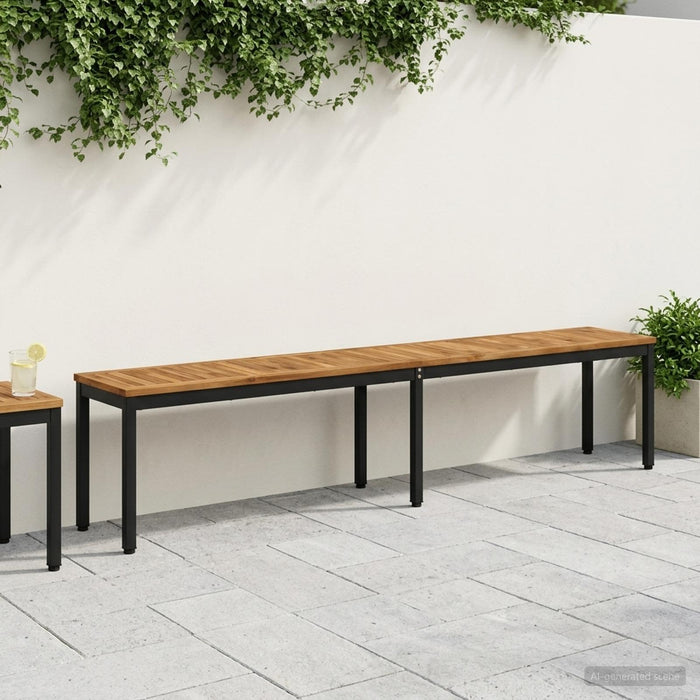 Bancă de grădină 201 x 35 x 45 cm Lemn Solid de Acacia - WALTI WALTI