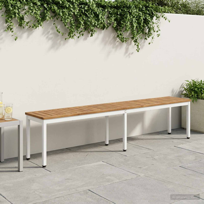 Bancă de grădină 201 x 35 x 45 cm Lemn Solid de Acacia - WALTI WALTI