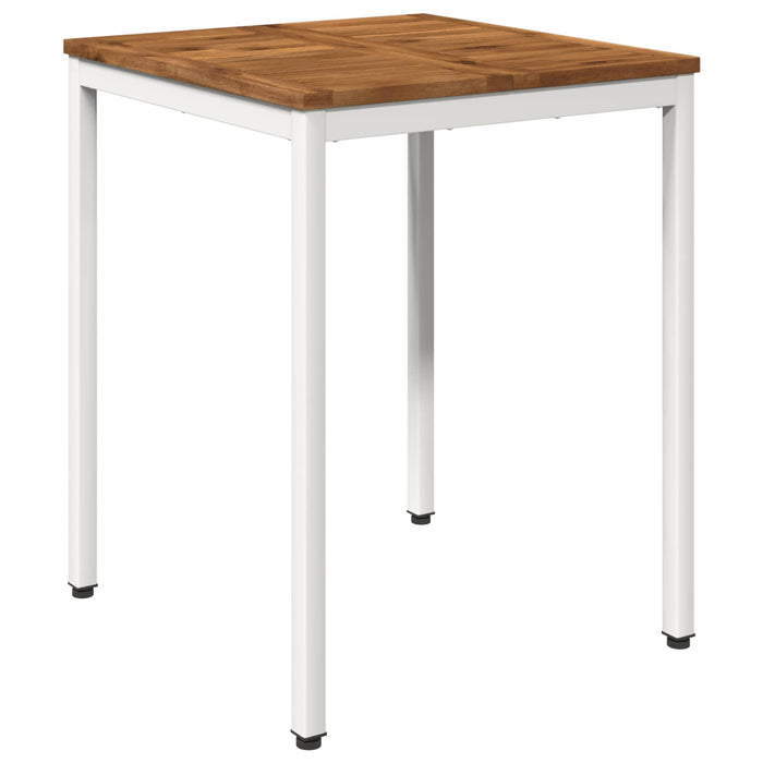 Masă de cină pentru grădină Natural și Alb 60 x 60,5 x 75 cm WALTI