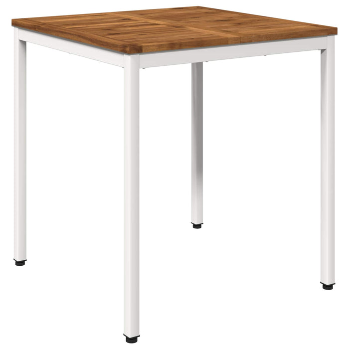 Masă de cină pentru grădină Natural și Alb 70 x 68,5 x 75 cm WALTI
