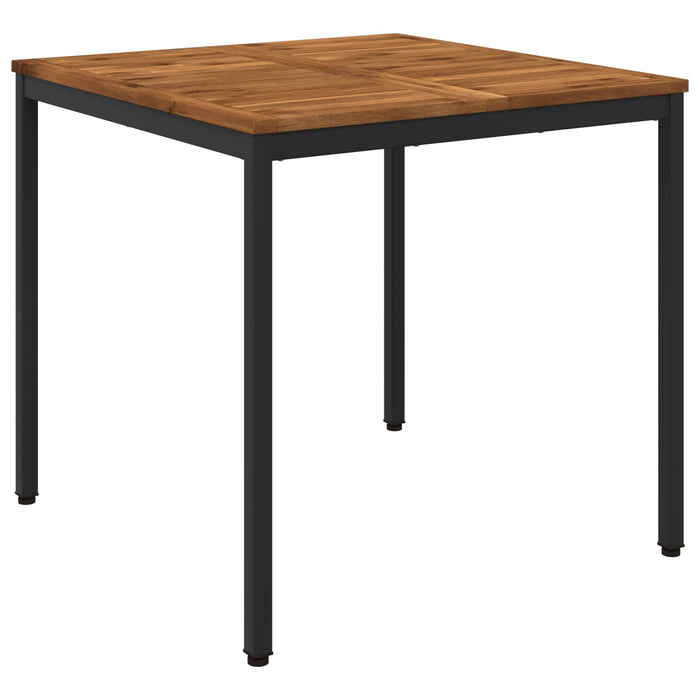 Masă de cină pentru grădină Natural și Negru 80 x 80,5 x 75 cm WALTI
