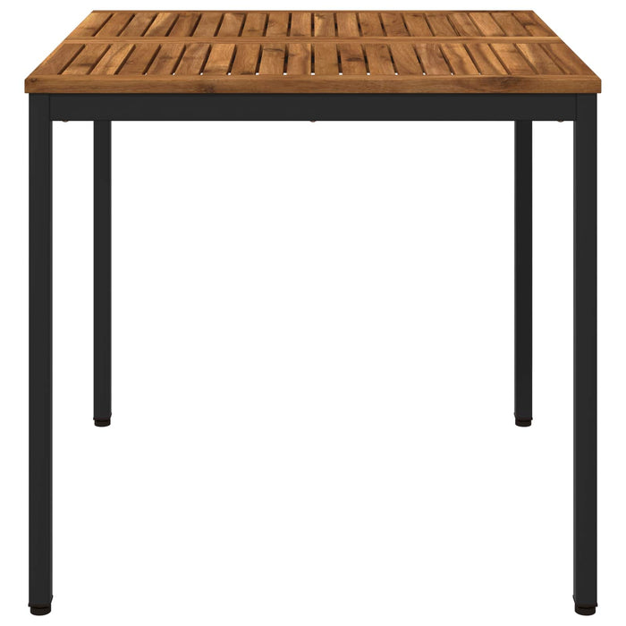 Masă de cină pentru grădină Natural și Negru 80 x 80,5 x 75 cm WALTI