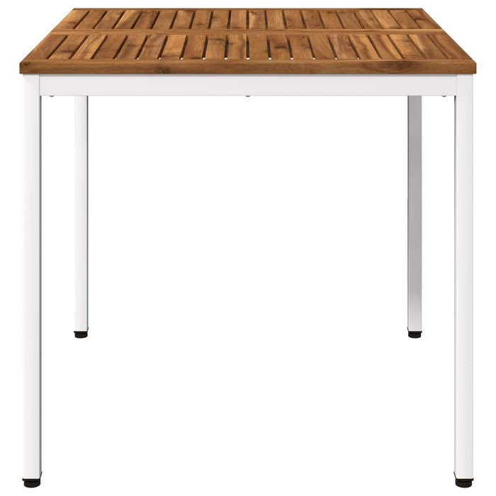 Masă de cină pentru grădină Natural și Alb 80 x 80,5 x 75 cm WALTI
