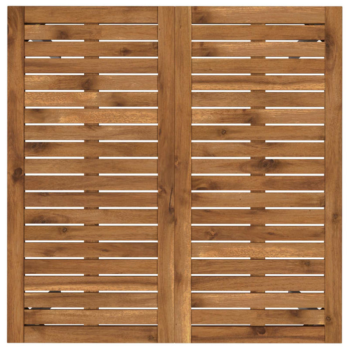 Masă de cină pentru grădină Natural și Alb 80 x 80,5 x 75 cm WALTI