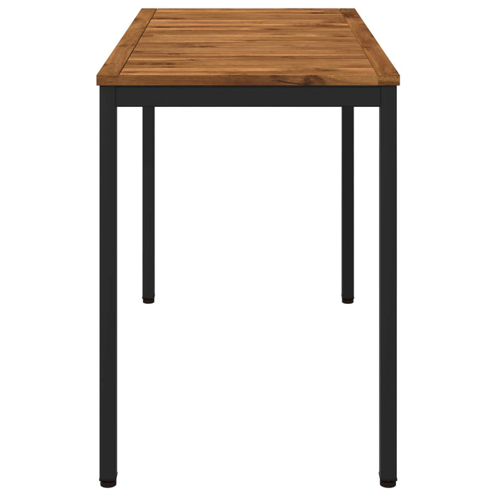 Masă de cină pentru grădină Natural și Negru 108,5 x 55 x 75 cm WALTI