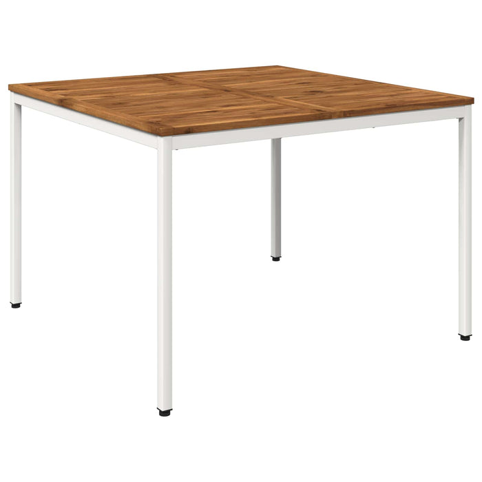 Masă de cină pentru grădină Natural și Alb 110 x 108,5 x 75 cm WALTI