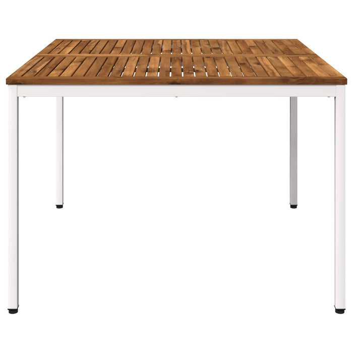 Masă de cină pentru grădină Natural și Alb 110 x 108,5 x 75 cm WALTI