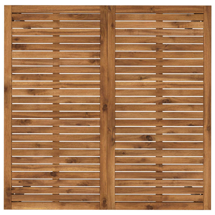 Masă de cină pentru grădină Natural și Alb 110 x 108,5 x 75 cm WALTI