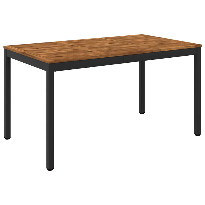 Masă de cină pentru grădină Natural și Negru 141 x 80,5 x 75 cm WALTI