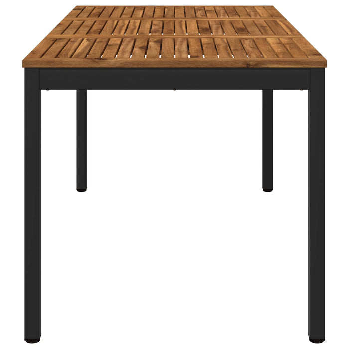 Masă de cină pentru grădină Natural și Negru 141 x 80,5 x 75 cm WALTI