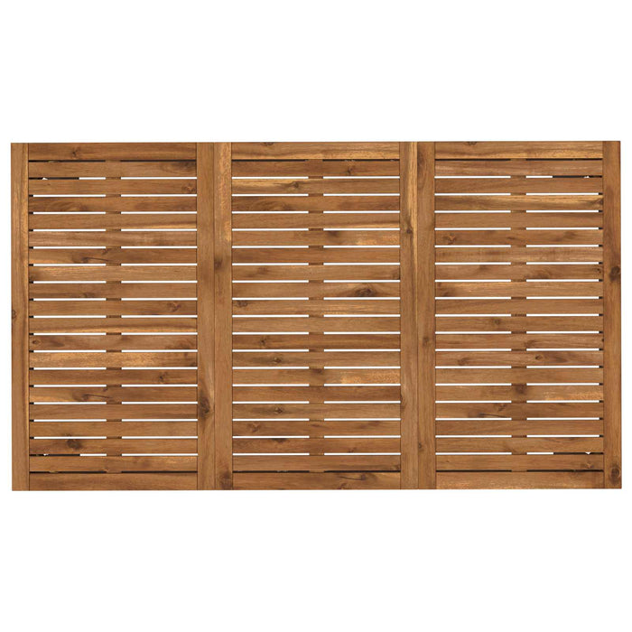 Masă de cină pentru grădină Natural și Negru 141 x 80,5 x 75 cm WALTI