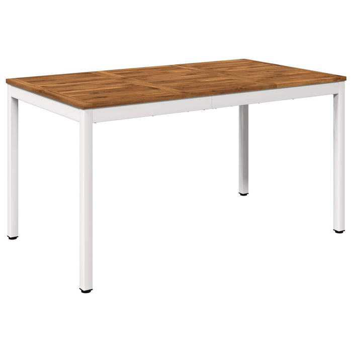 Masă de cină pentru grădină Natural și Alb 141 x 80,5 x 75 cm WALTI