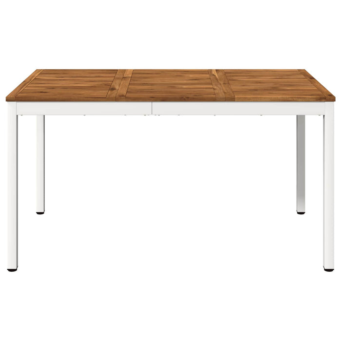 Masă de cină pentru grădină Natural și Alb 141 x 80,5 x 75 cm WALTI