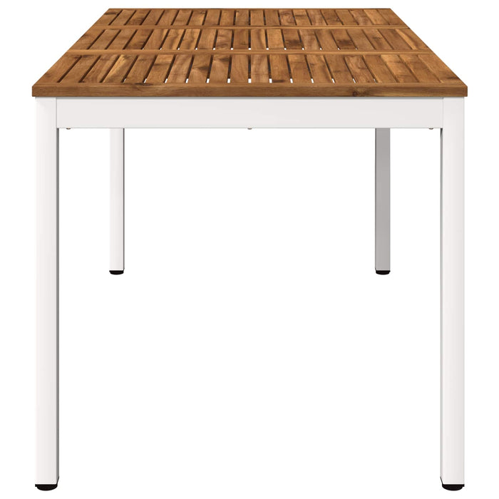 Masă de cină pentru grădină Natural și Alb 141 x 80,5 x 75 cm WALTI