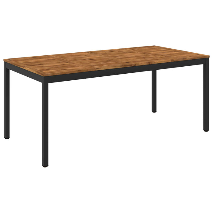 Masă de cină pentru grădină Natural și Negru 147 x 88,5 x 75 cm WALTI