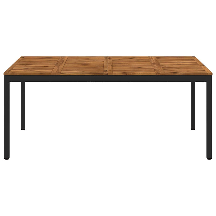 Masă de cină pentru grădină Natural și Negru 147 x 88,5 x 75 cm WALTI