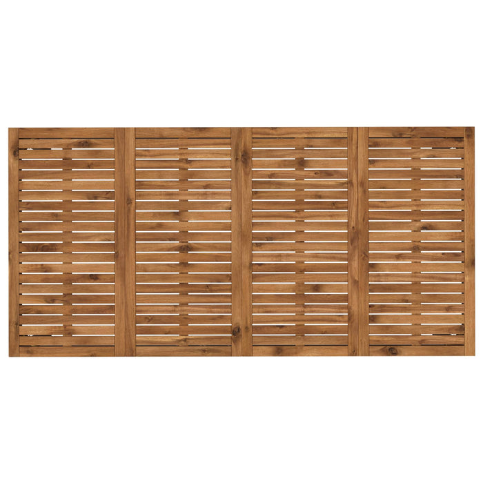 Masă de cină pentru grădină Natural și Negru 147 x 88,5 x 75 cm WALTI