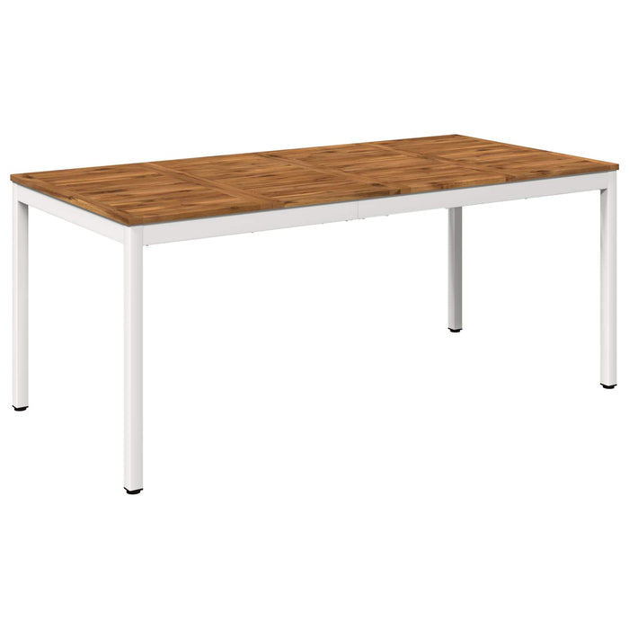 Masă de cină pentru grădină Natural și Alb 147 x 88,5 x 75 cm WALTI