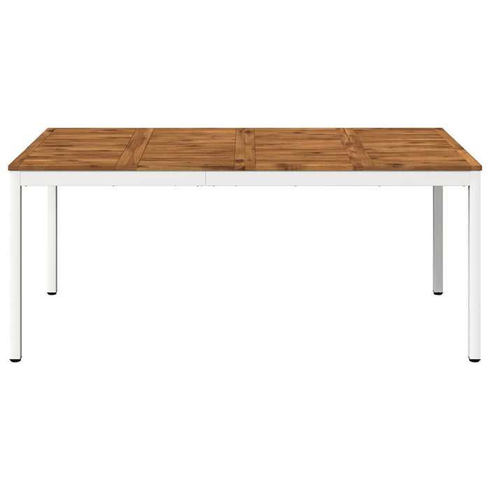Masă de cină pentru grădină Natural și Alb 147 x 88,5 x 75 cm WALTI