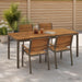 Masă de cină pentru grădină Natural și Cafea 147 x 88,5 x 75 cm - WALTI WALTI