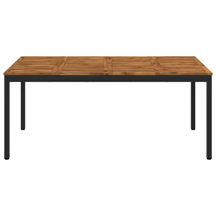 Masă de cină pentru grădină Natural și Negru 180 x 88,5 x 75 cm WALTI