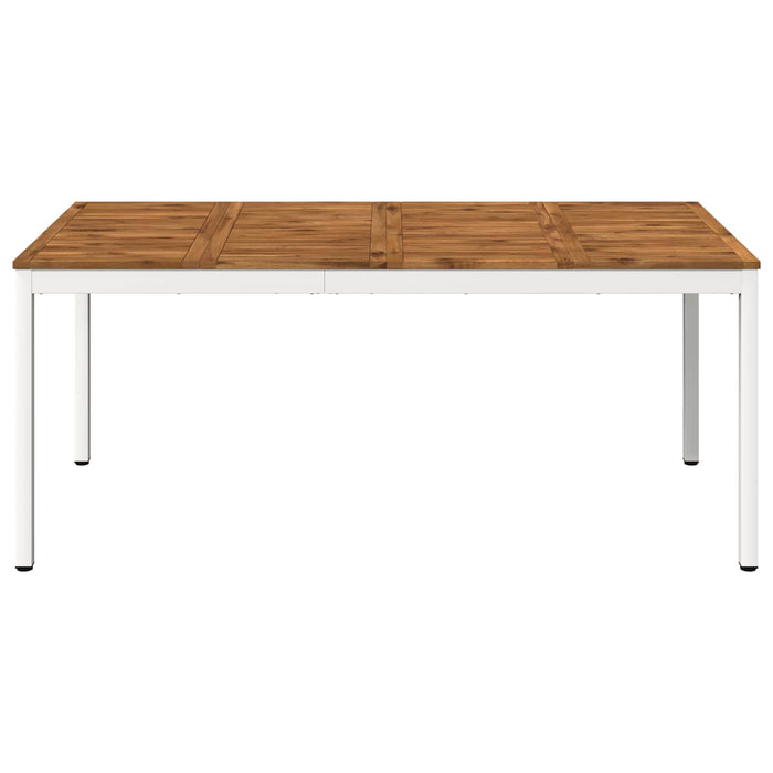 Masă de cină pentru grădină Natural și Alb 180 x 88,5 x 75 cm WALTI
