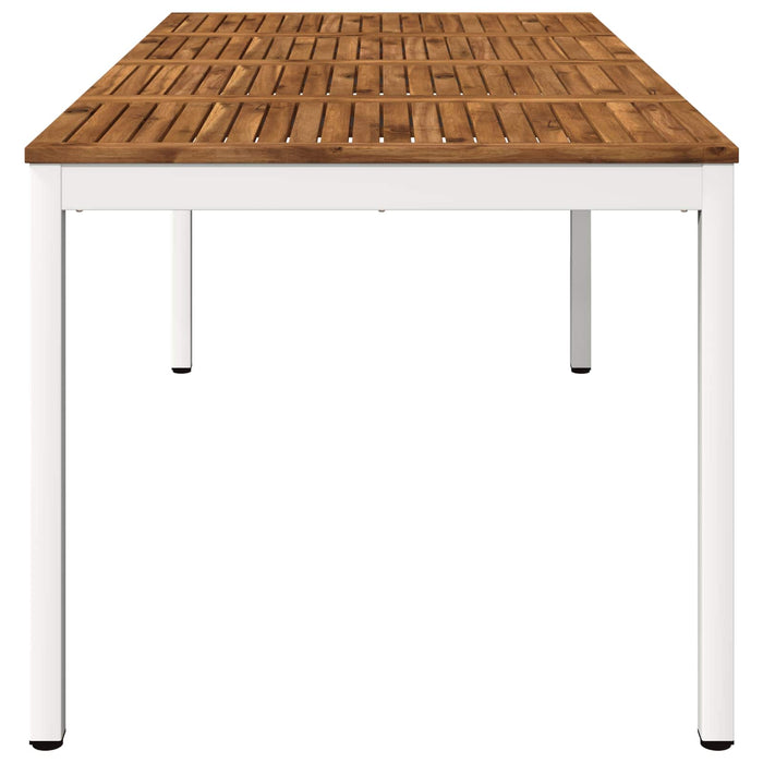 Masă de cină pentru grădină Natural și Alb 180 x 88,5 x 75 cm WALTI