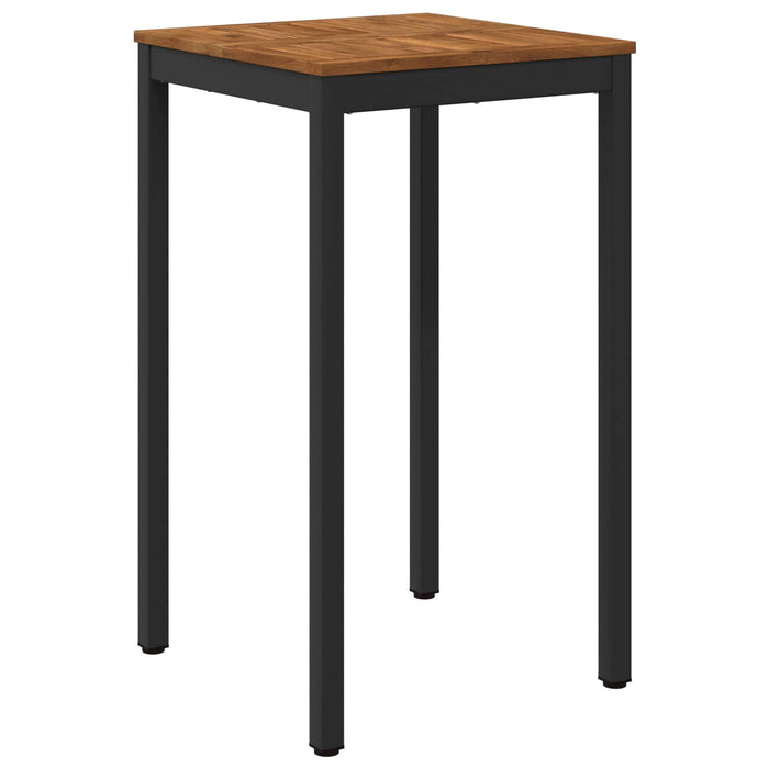 Masă de Bar în Grădină Natural și Negru 60 x 60,5 x 105 cm WALTI