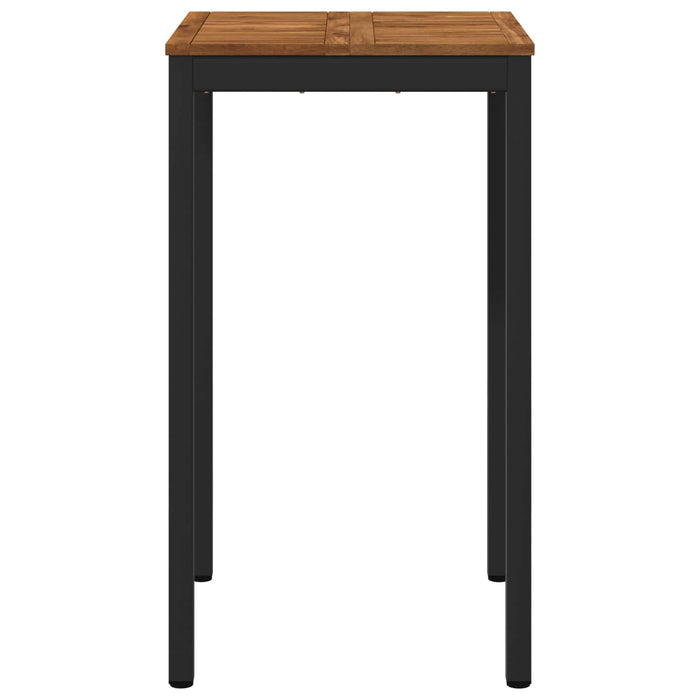 Masă de Bar în Grădină Natural și Negru 60 x 60,5 x 105 cm WALTI