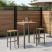 Masă de Bar în Grădină Natural și Cafea 60 x 60,5 x 105 cm - WALTI WALTI