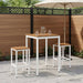 Masă de Bar în Grădină Natural și Alb 70 x 68,5 x 105 cm - WALTI WALTI
