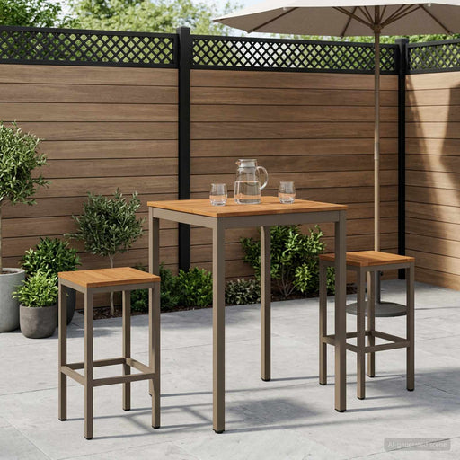 Masă de Bar în Grădină Natural și Cafea 70 x 68,5 x 105 cm - WALTI WALTI