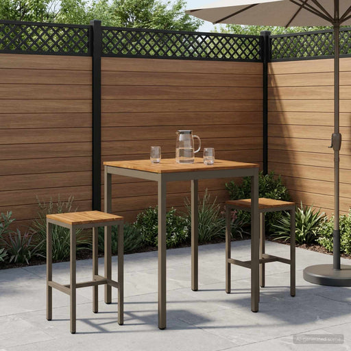 Masă de Bar în Grădină Natural și Cafea 80 x 80,5 x 105 cm - WALTI WALTI