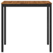 Masă de Bar în Grădină Natural și Negru 108,5 x 55 x 105 cm - WALTI WALTI