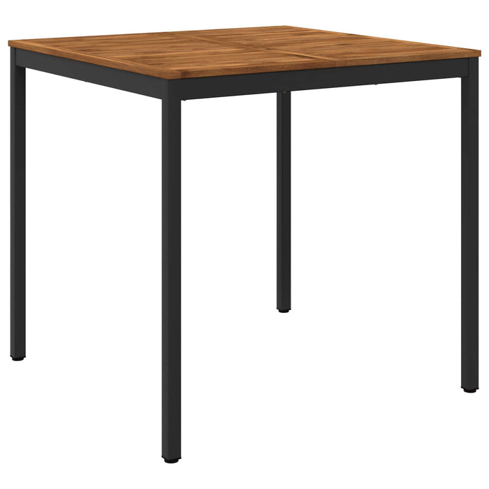 Masă de Bar în Grădină Natural și Negru 110 x 108,5 x 105 cm WALTI