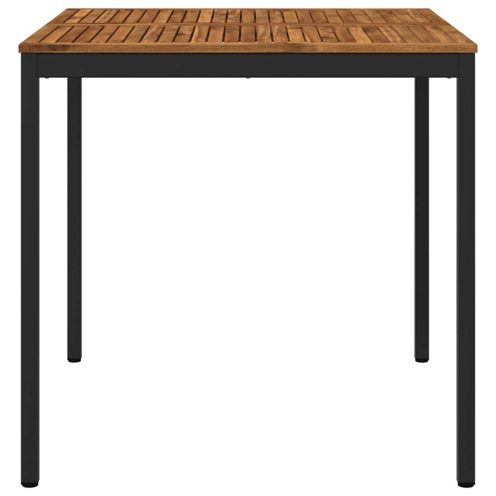 Masă de Bar în Grădină Natural și Negru 110 x 108,5 x 105 cm WALTI