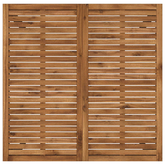 Masă de Bar în Grădină Natural și Negru 110 x 108,5 x 105 cm WALTI